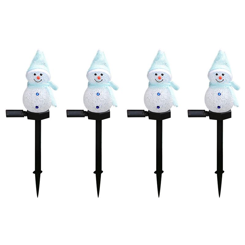 Outdoor Power For Xmas Lights - N84R 4X Snowman Solar Lights Christmas