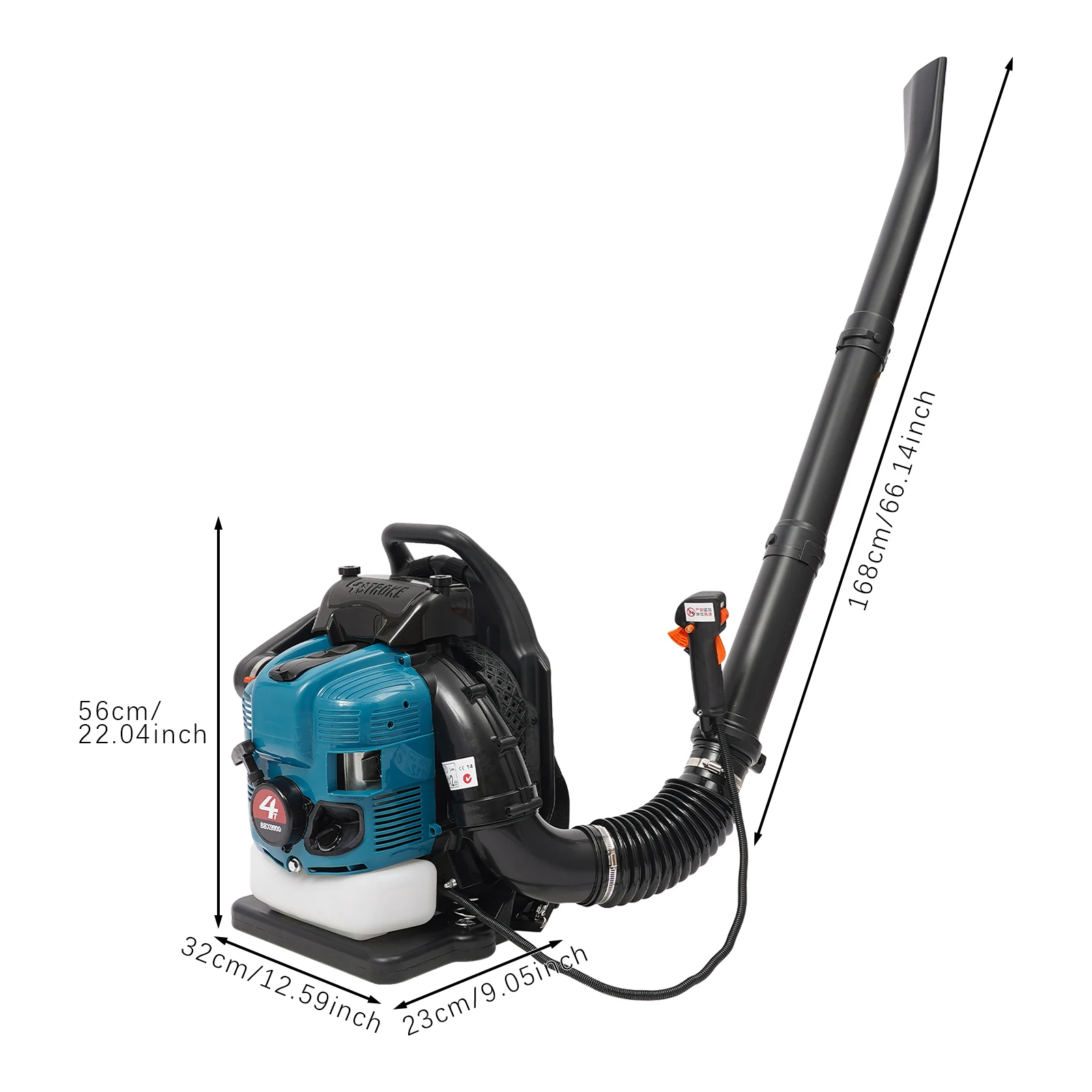 Leaf Blower Cordless - Petrol Backpack Leaf Blower 75.6 CC