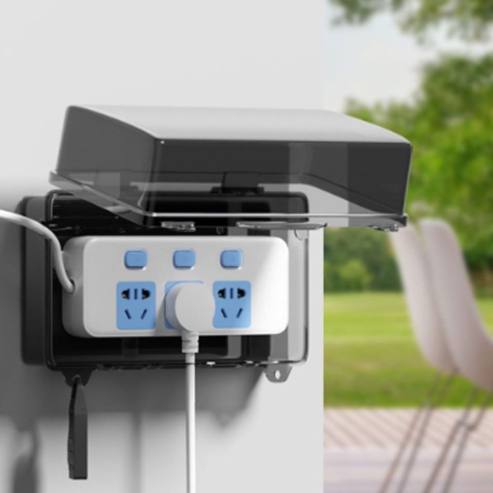 Outdoor Power Outlet Weatherproof - Durable Plastic Plug Box Waterproof Weatherproof
