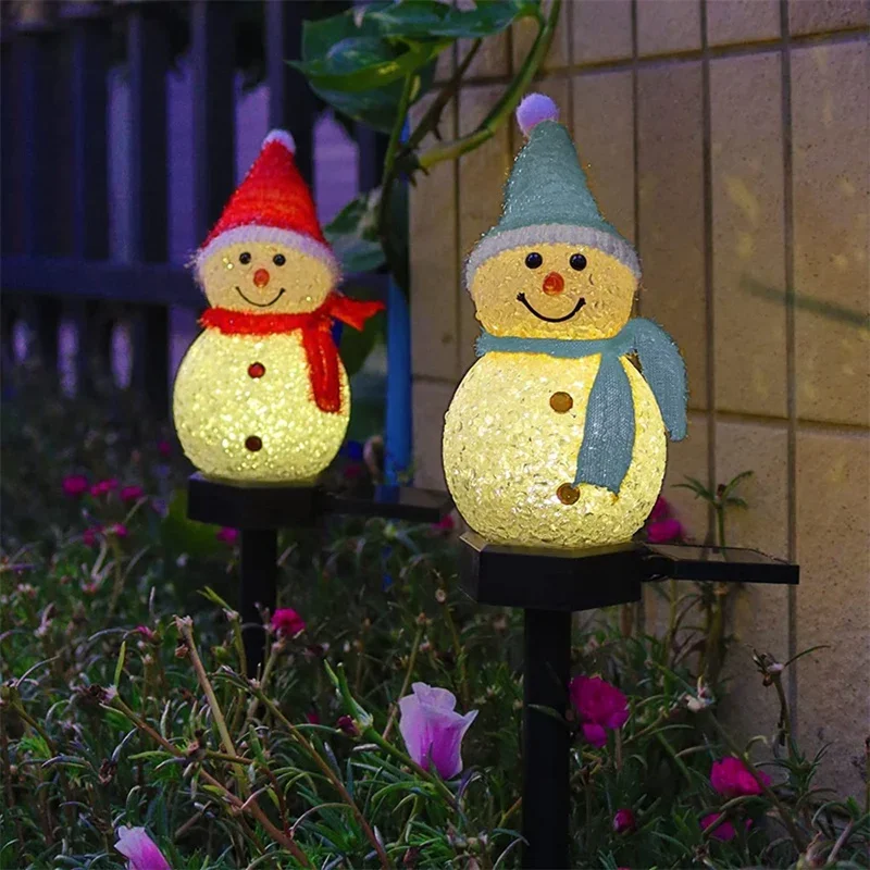 Outdoor Power For Xmas Lights - Solar LED Snowman Ambient Light Outdoor