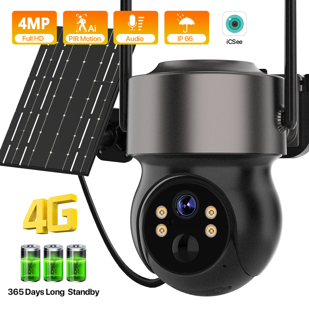Outdoor Power Distribution Panel - 4MP 4G SIM Solar Battery Powered