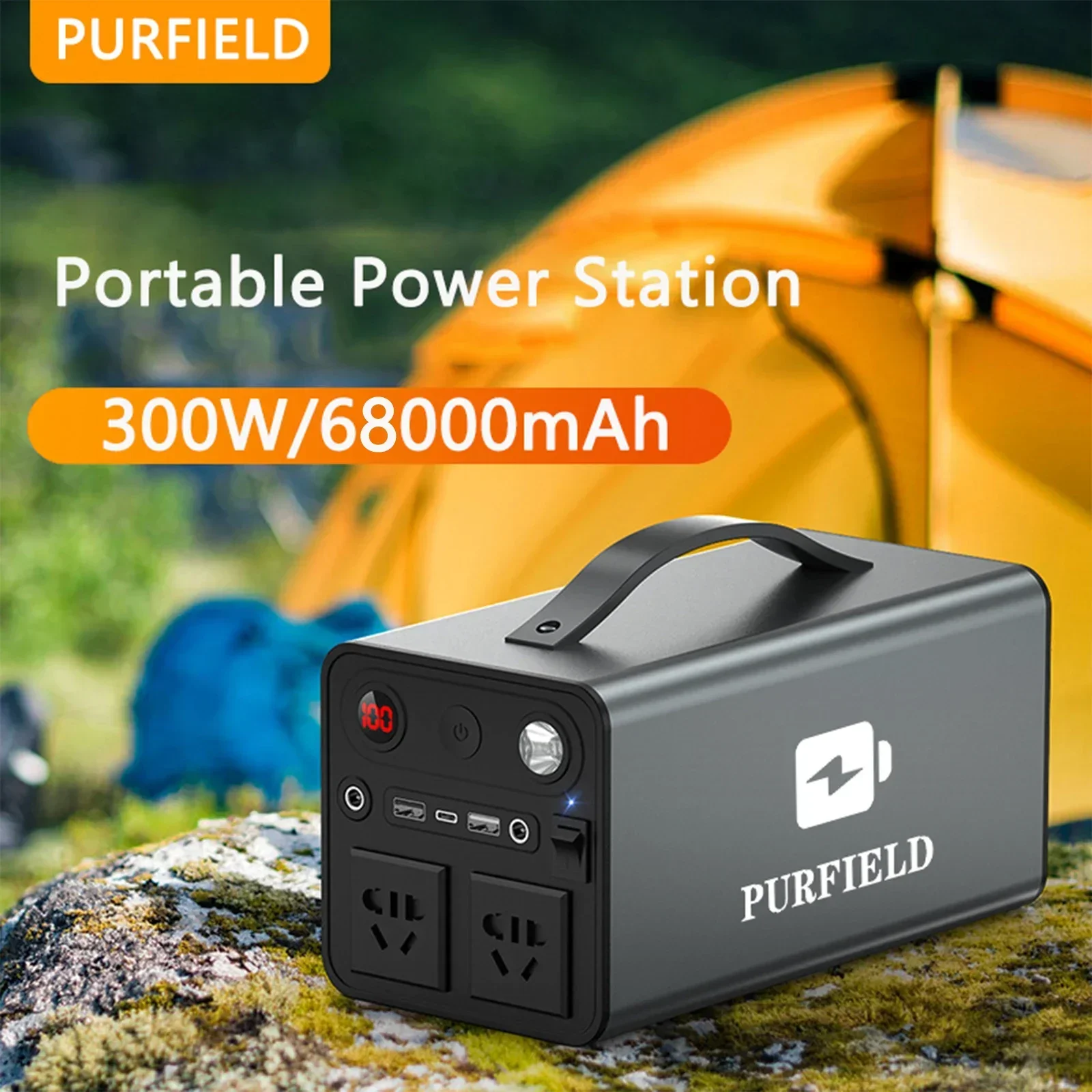 Outdoor Power Generator - PURFIELD Portable Power 68000mAh 300W Station