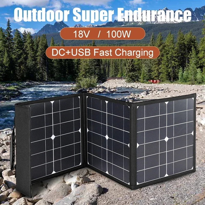 Outdoor Power Distribution Panel - DC+USB Fast Charge 18V 100W Foldable