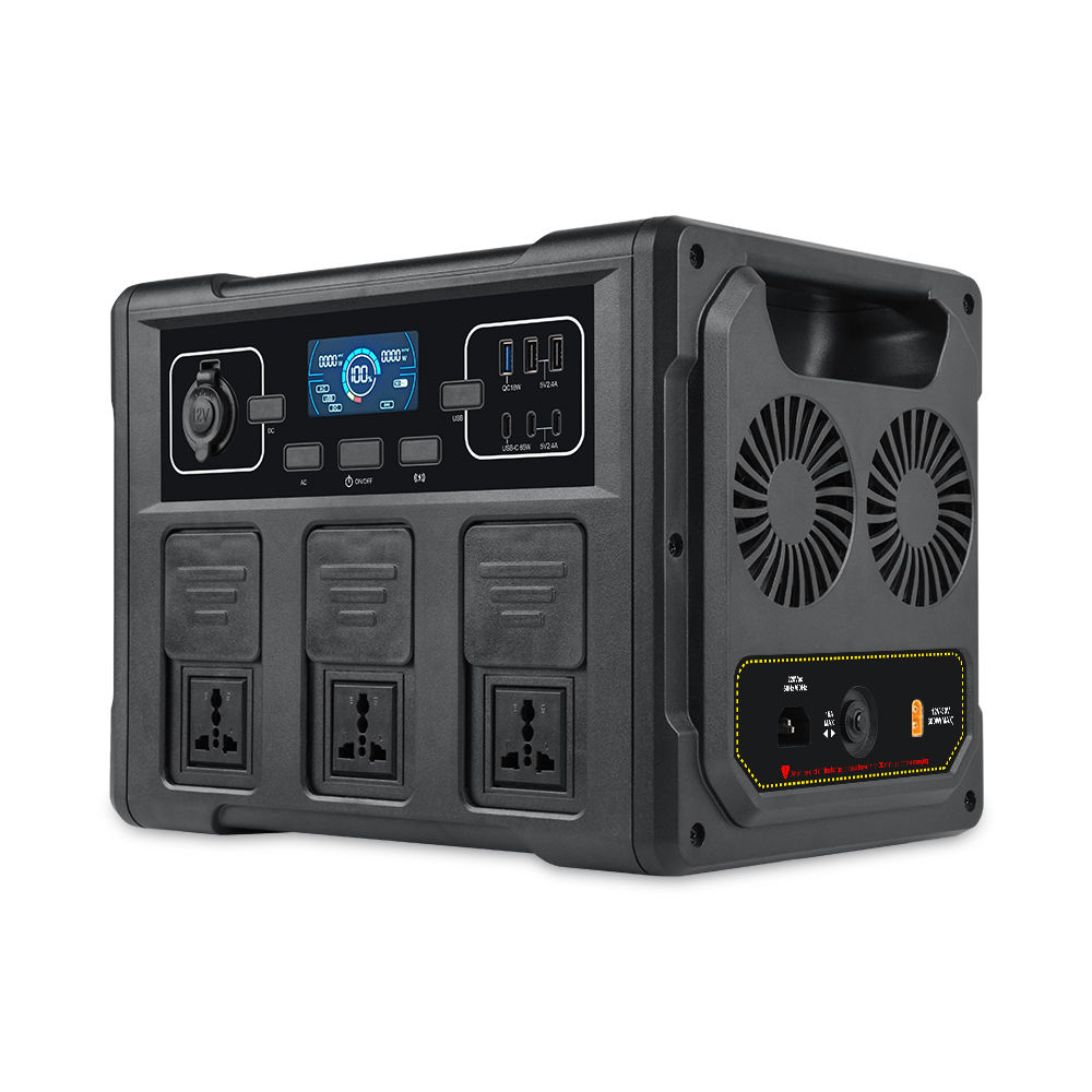 Outdoor Power Generator - 1200W Portable Solar Generator, LiFePO4 Battery