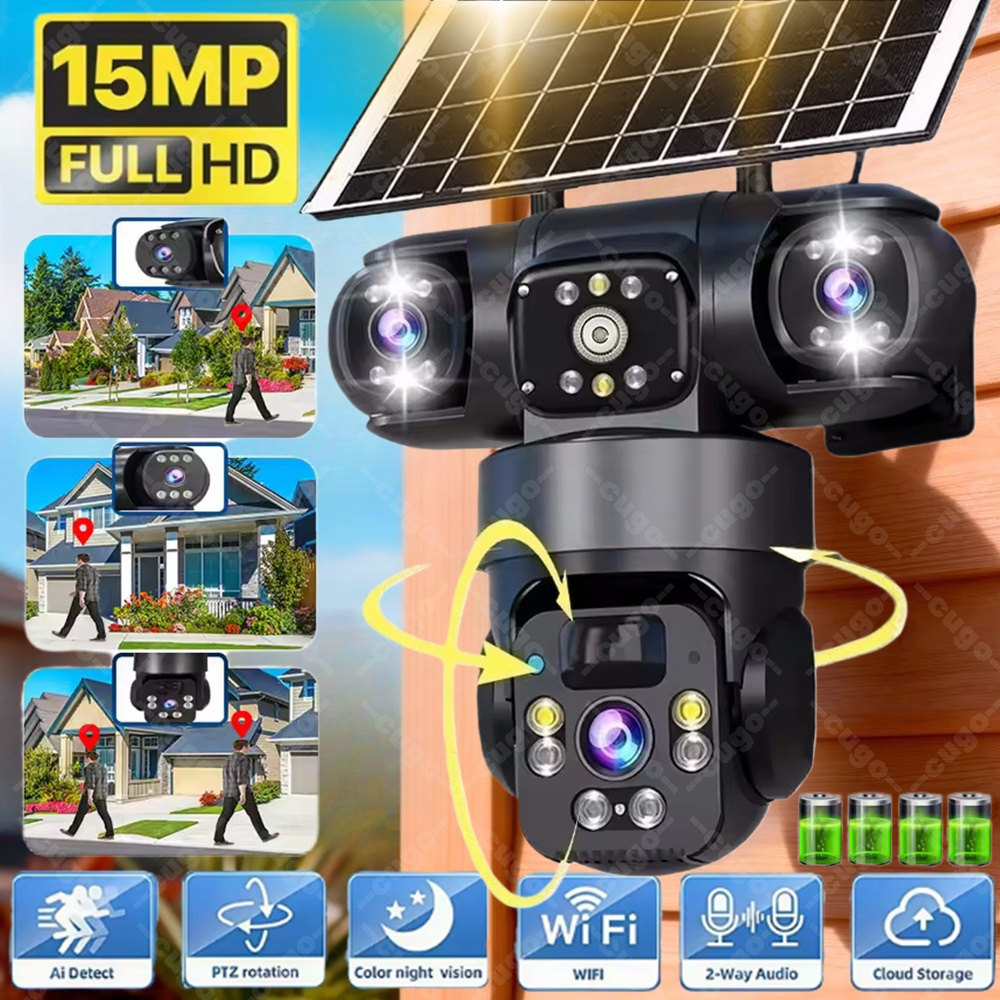 Outdoor Power Distribution Panel - V380 3 Screen 3 Lens WIFI