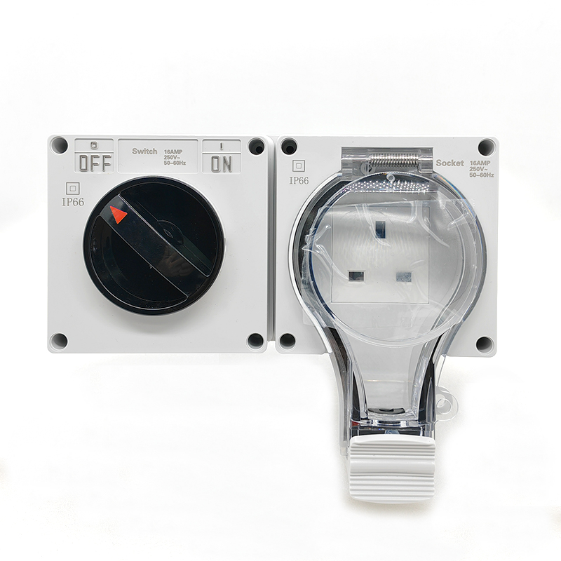 Outdoor Power Outlet Weatherproof - IP66 Waterproof Wall Switch Socket Power