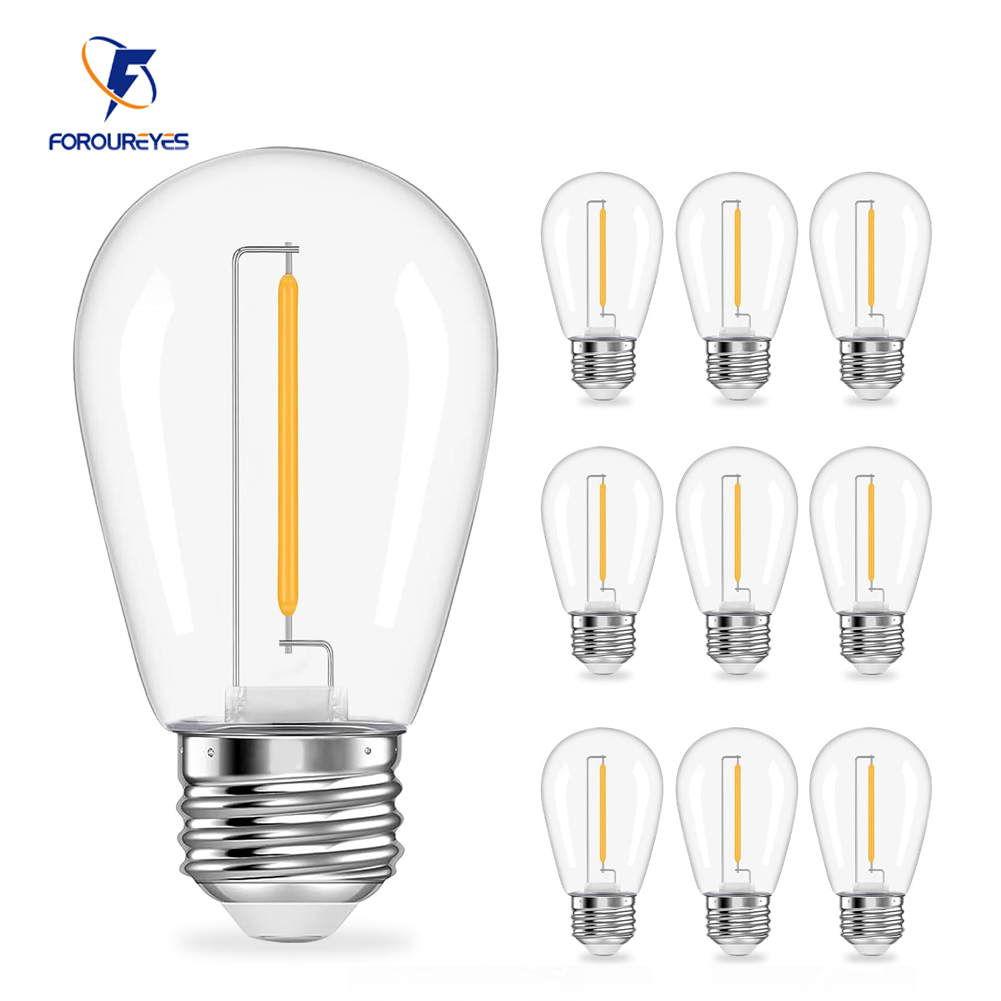 Outdoor Power Lead Cover - 10Pack 5V 24V S14 Dimmable Filament