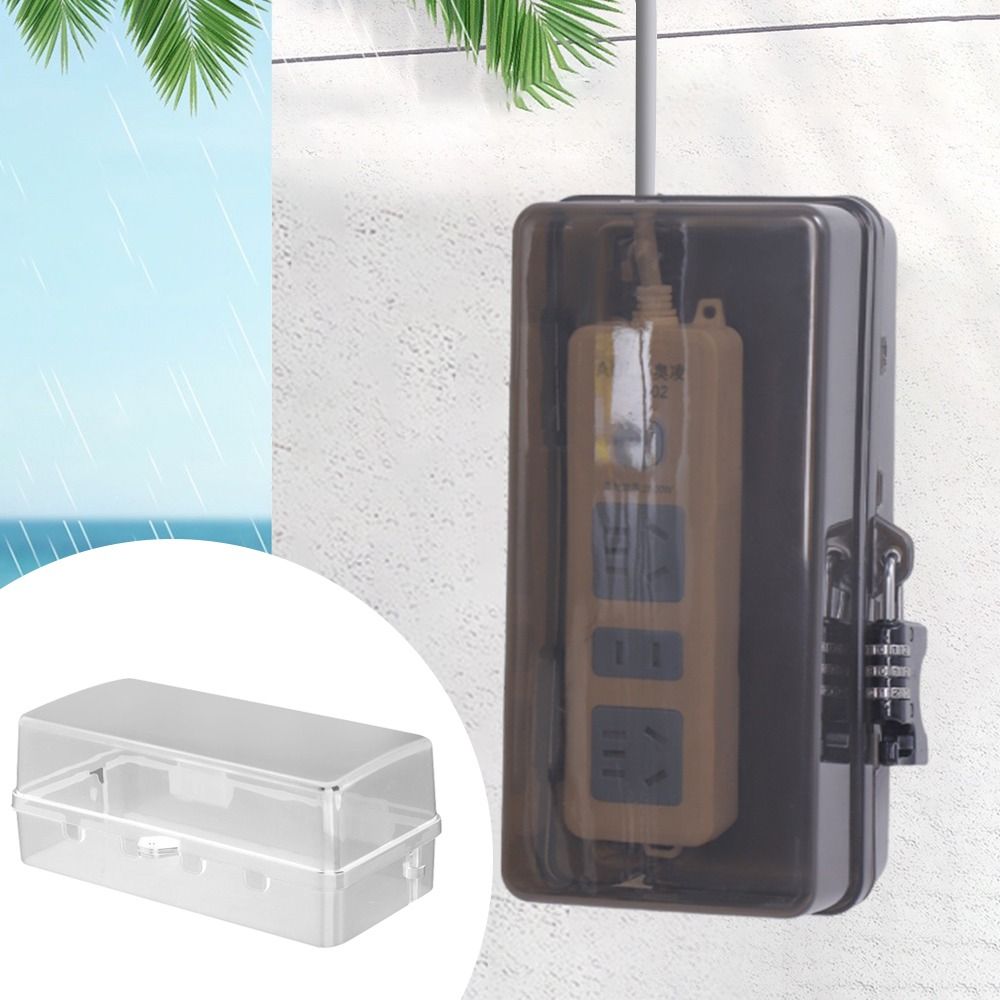 Outdoor Power Outlet Weatherproof - Portable Plastic Plug Box Anti-theft Waterproof