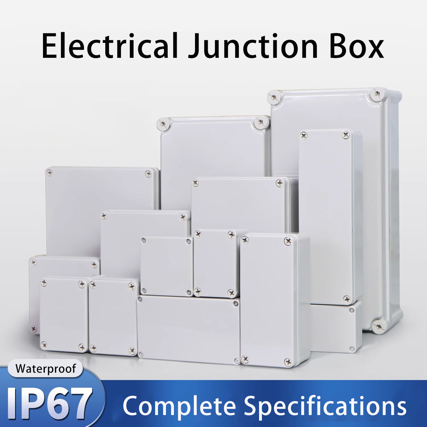 Outdoor Power Junction - IP67 Gray/Transparent Cover Outdoor Waterproof Junction