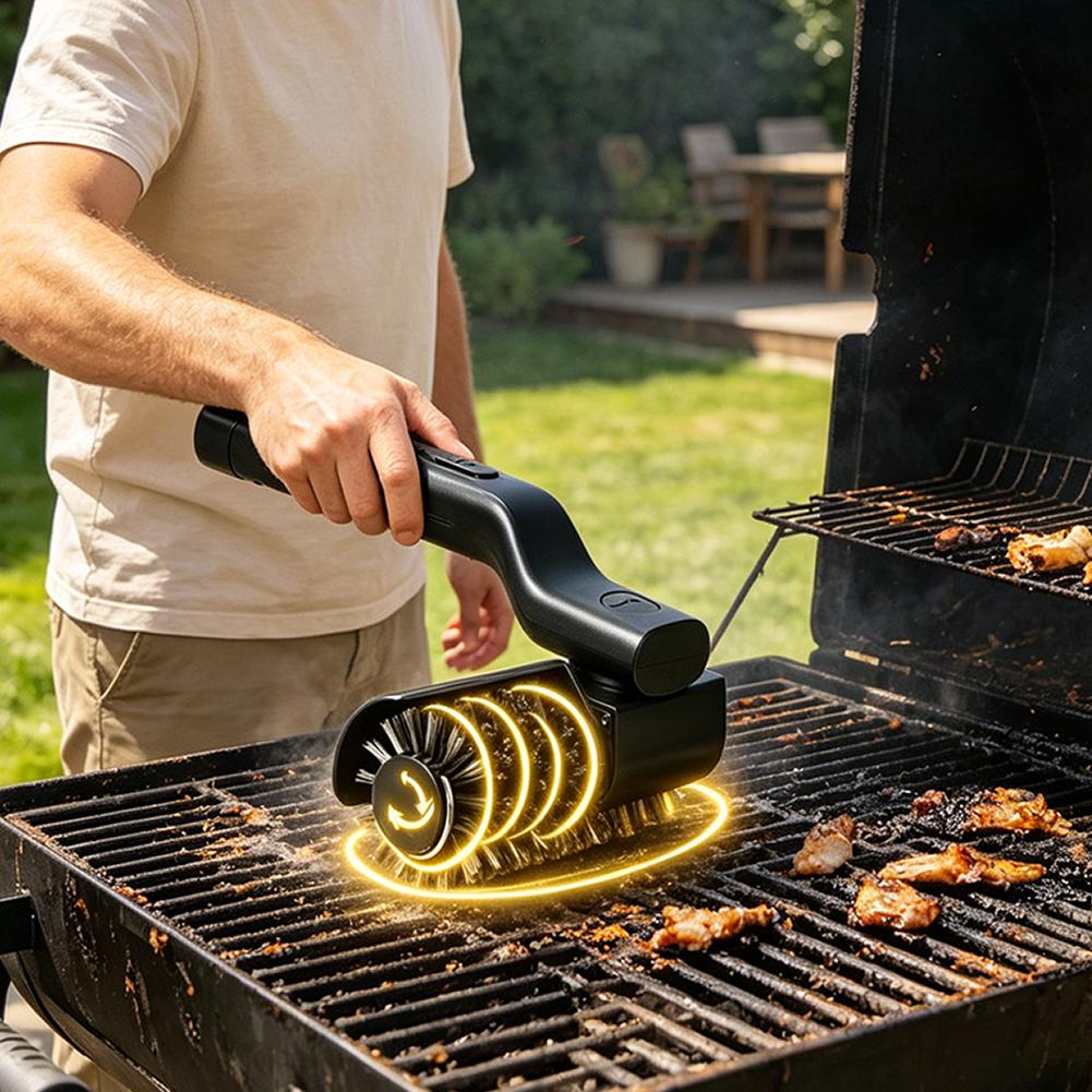 Electric Barbecue Grill Cleane - Outdoor Power Brush review and price