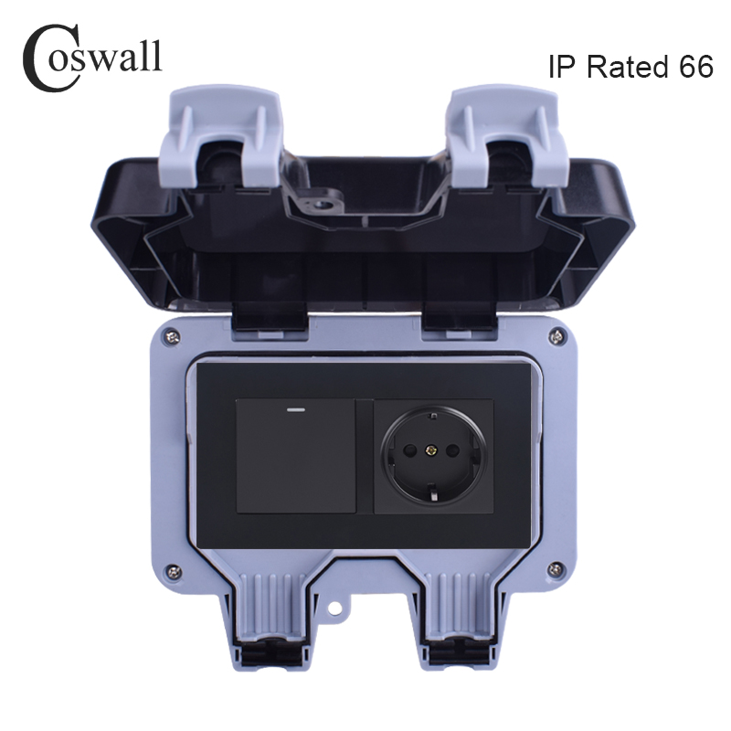 Coswall IP66 Weatherproof Wate - Outdoor Power Outlet Weatherproof review and price