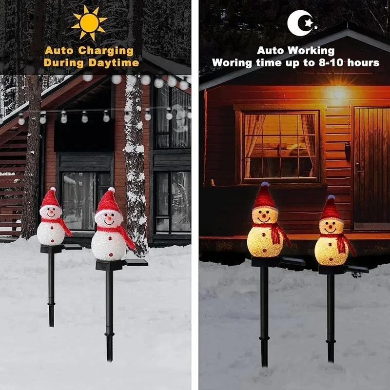 2 LED Snowman Solar Garden Lig - Outdoor Power For Xmas Lights review and price