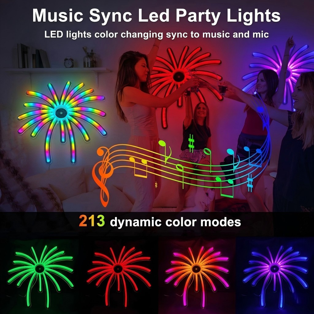 RGB Fireworks Neon Sign LED Li - Outdoor Power For Xmas Lights review and price