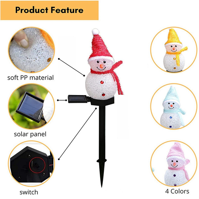 LED Snowman Solar Garden Light - Outdoor Power For Xmas Lights review and price