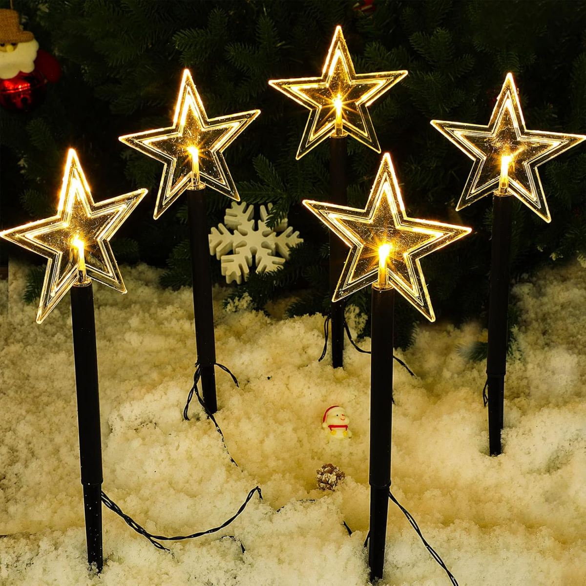 5Pcs Christmas Pathway Lights  - Outdoor Power For Xmas Lights review and price