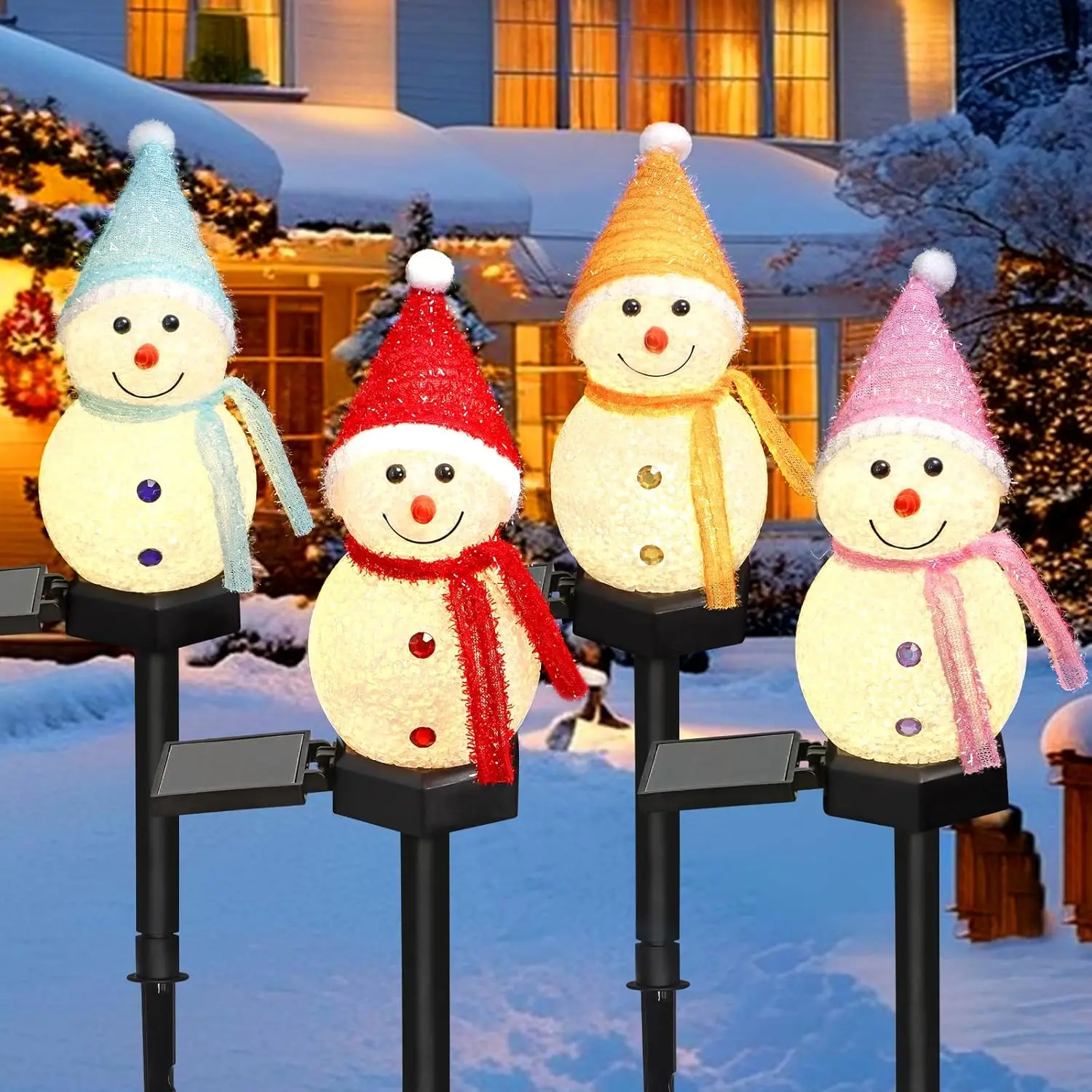 LED Snowman Solar Garden Light - Outdoor Power For Xmas Lights review and price