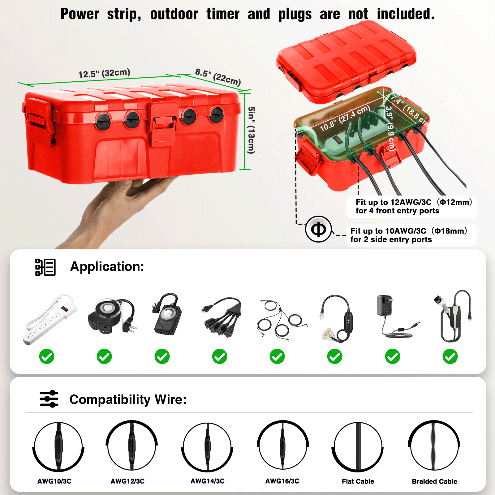Weatherproof IP54 Outdoor Exte - Outdoor Power Outlet Cover review and price