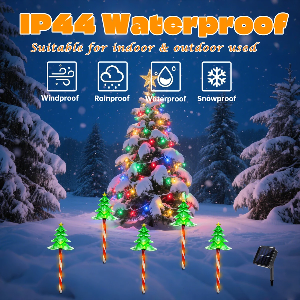 Pop 5pcs/set LED Xmas Tree Dec - Outdoor Power For Xmas Lights review and price