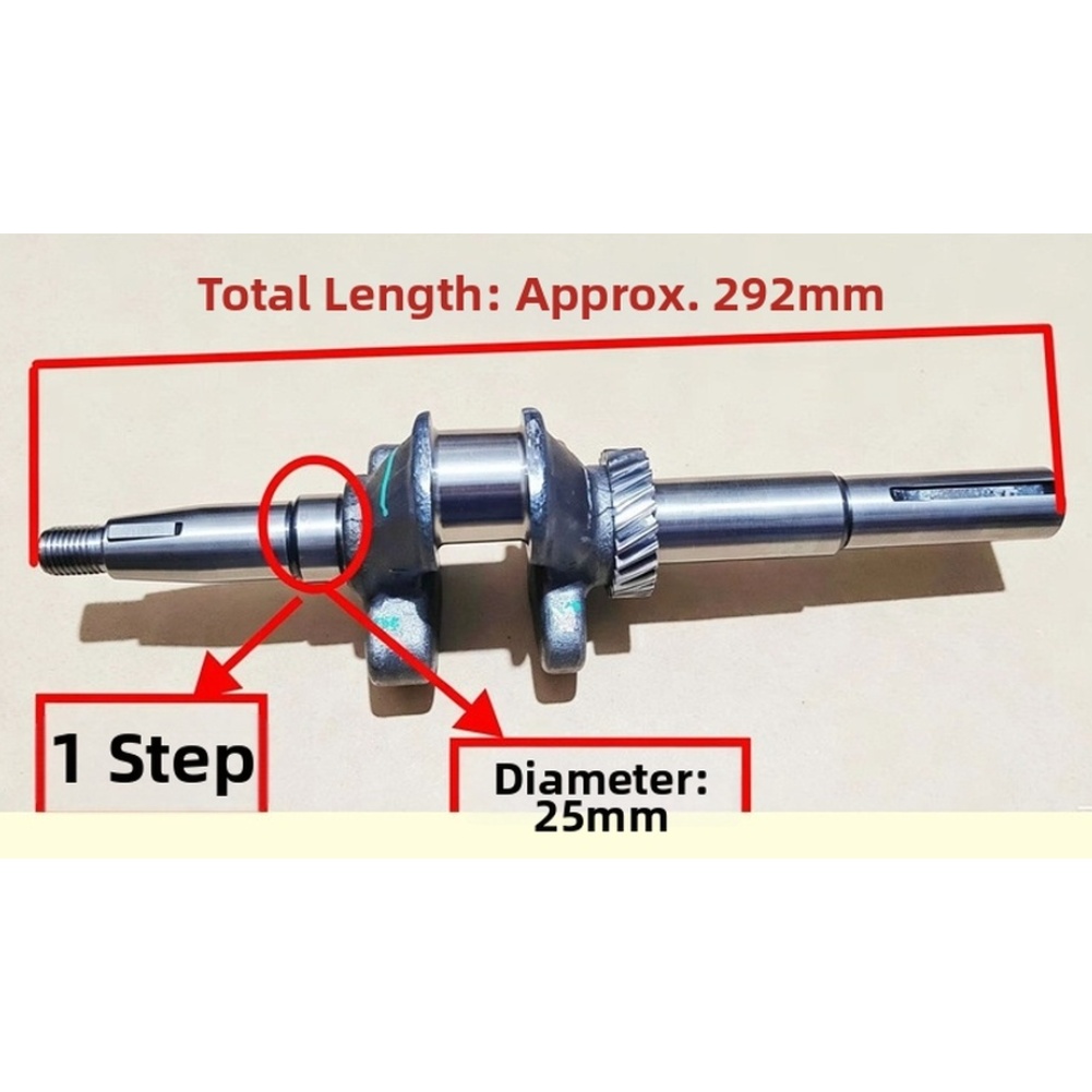 Crankshaft Dual Keyway 292mm L - Garden Tiller Mini review and price