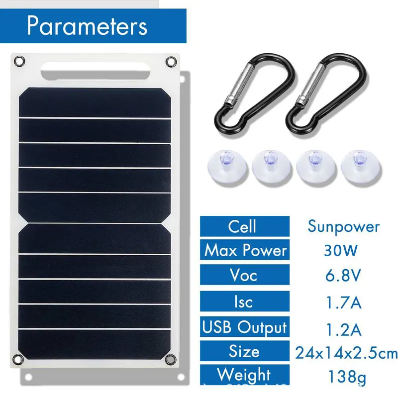 30W Foldable Solar Charger 5V  - Outdoor Power Distribution Panel review and price