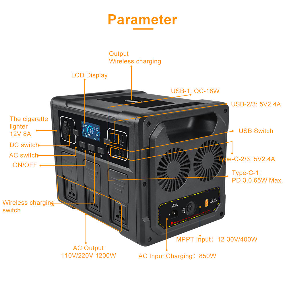 1200W Portable Solar Generator - Outdoor Power Generator review and price