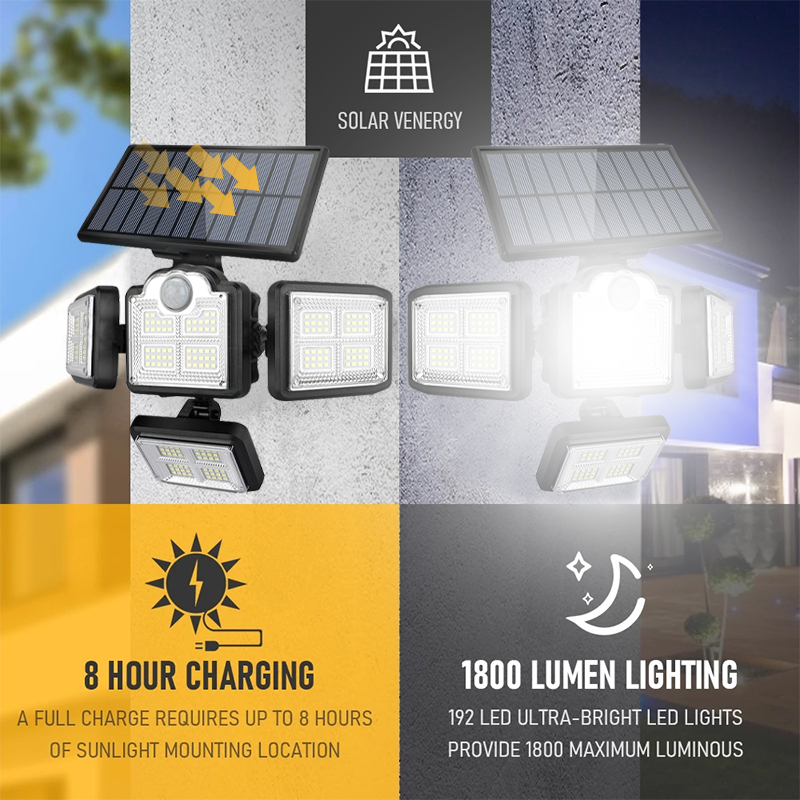 High power Solar Motion Lights - Outdoor Power Brush review and price