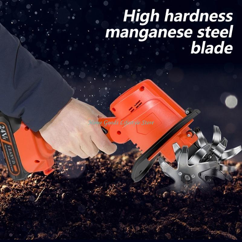 E74E Cordless Mini Tiller 21V  - Garden Tiller Mini review and price