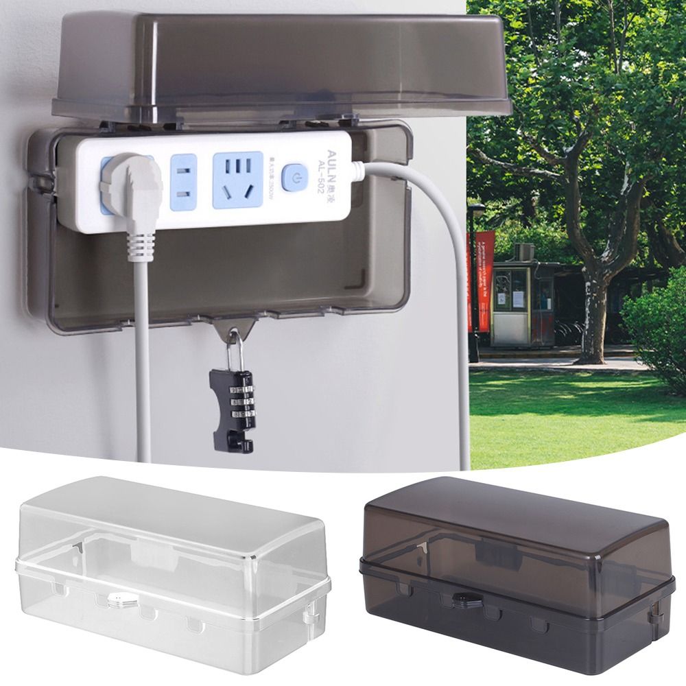 Durable Plastic Plug Box Anti- - Outdoor Power Outlet Weatherproof review and price