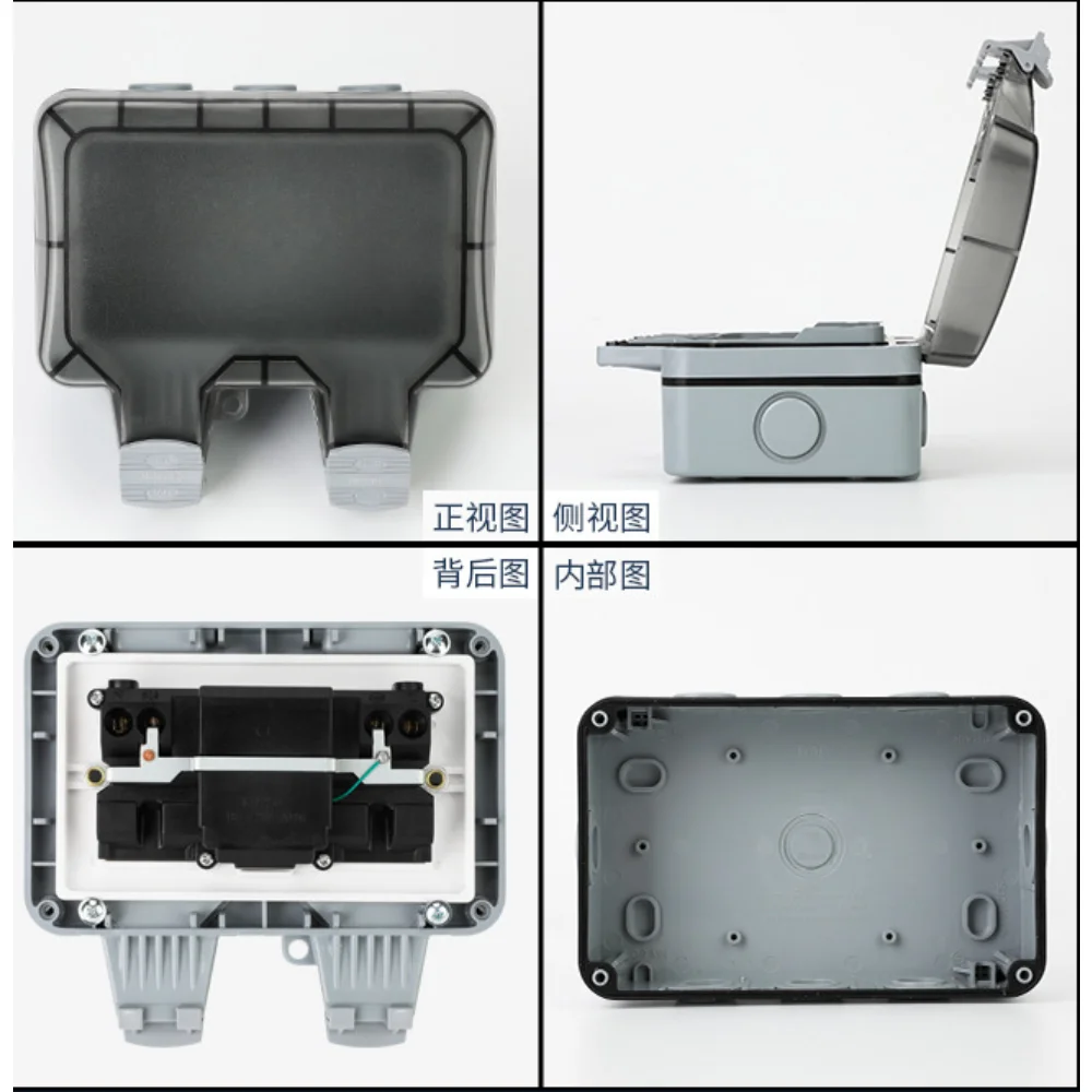 EU KR Outdoor Wall Waterproof  - Outdoor Power Outlet Weatherproof review and price