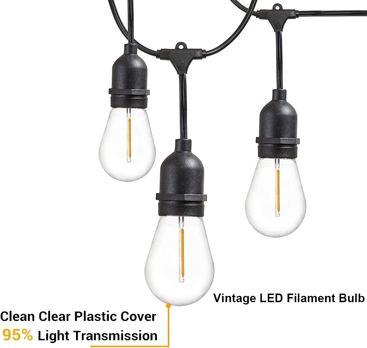 10pack S14 Dimmable Filament B - Outdoor Power Lead Cover review and price