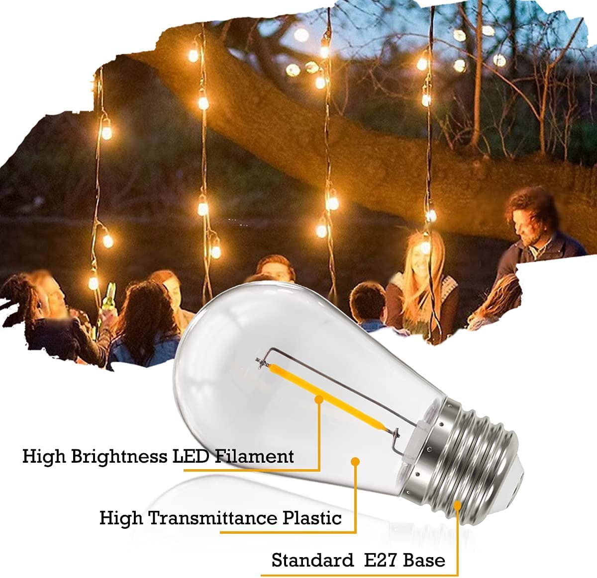 10pack S14 Dimmable Filament B - Outdoor Power Lead Cover review and price