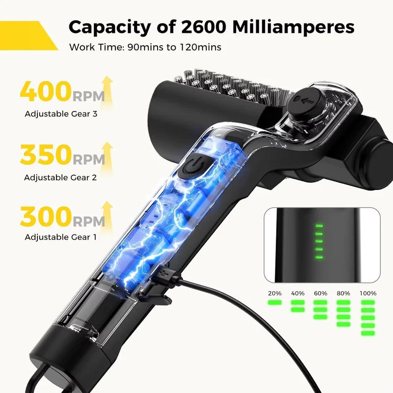 Cordless Rechargeable Electric - Outdoor Power Brush review and price
