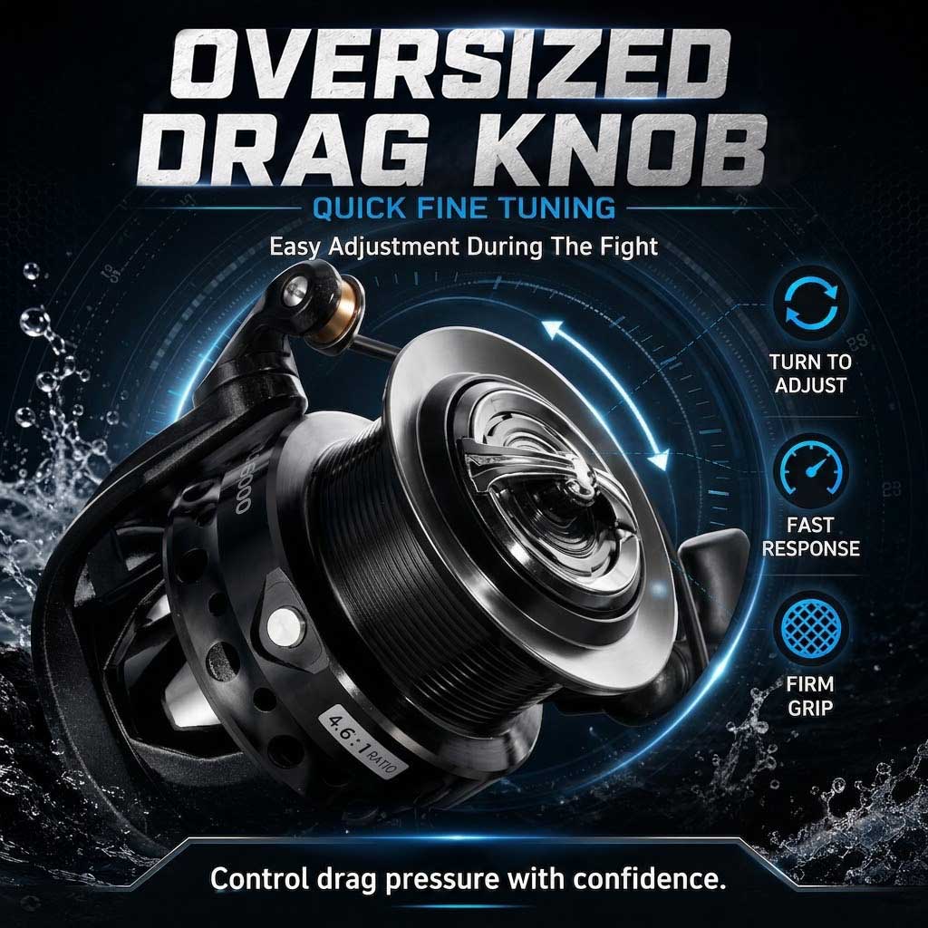 SAMOLLA Dual Brake Spinning Re - Outdoor Power Reel review and price
