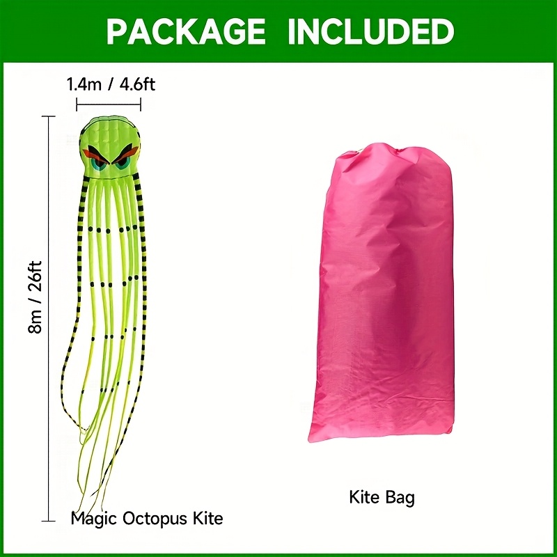 3D 8-Meter Octopus Kite Large  - Outdoor Power Reel review and price