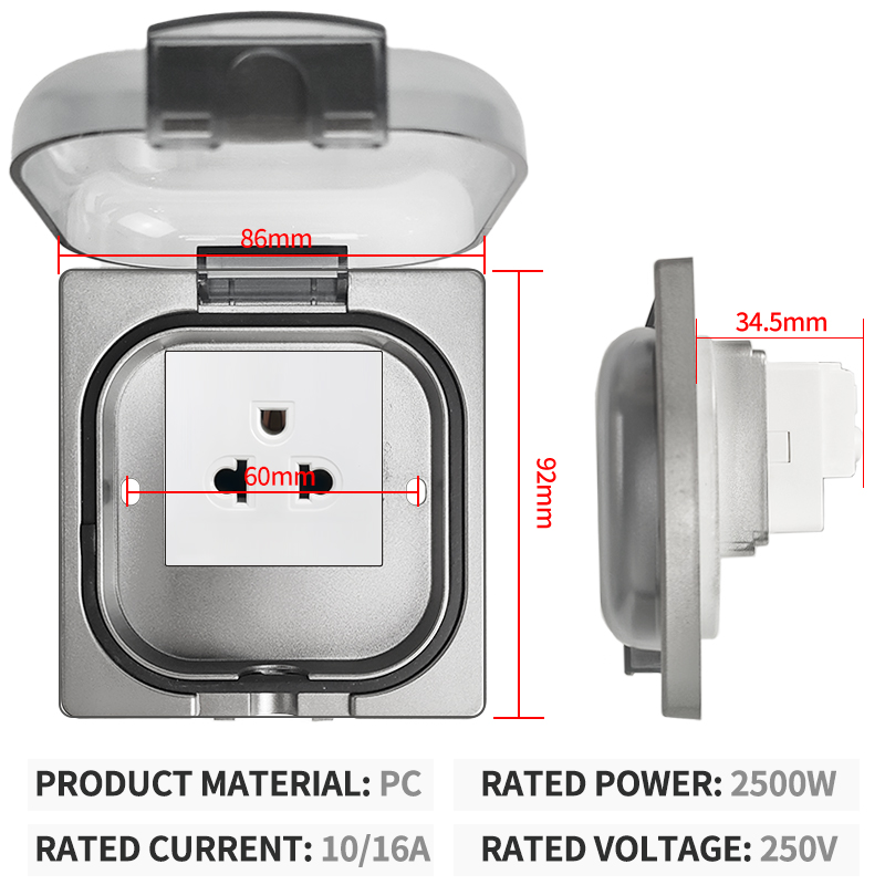 IP65 Waterproof Outdoor Socket - Outdoor Power Outlet Weatherproof review and price