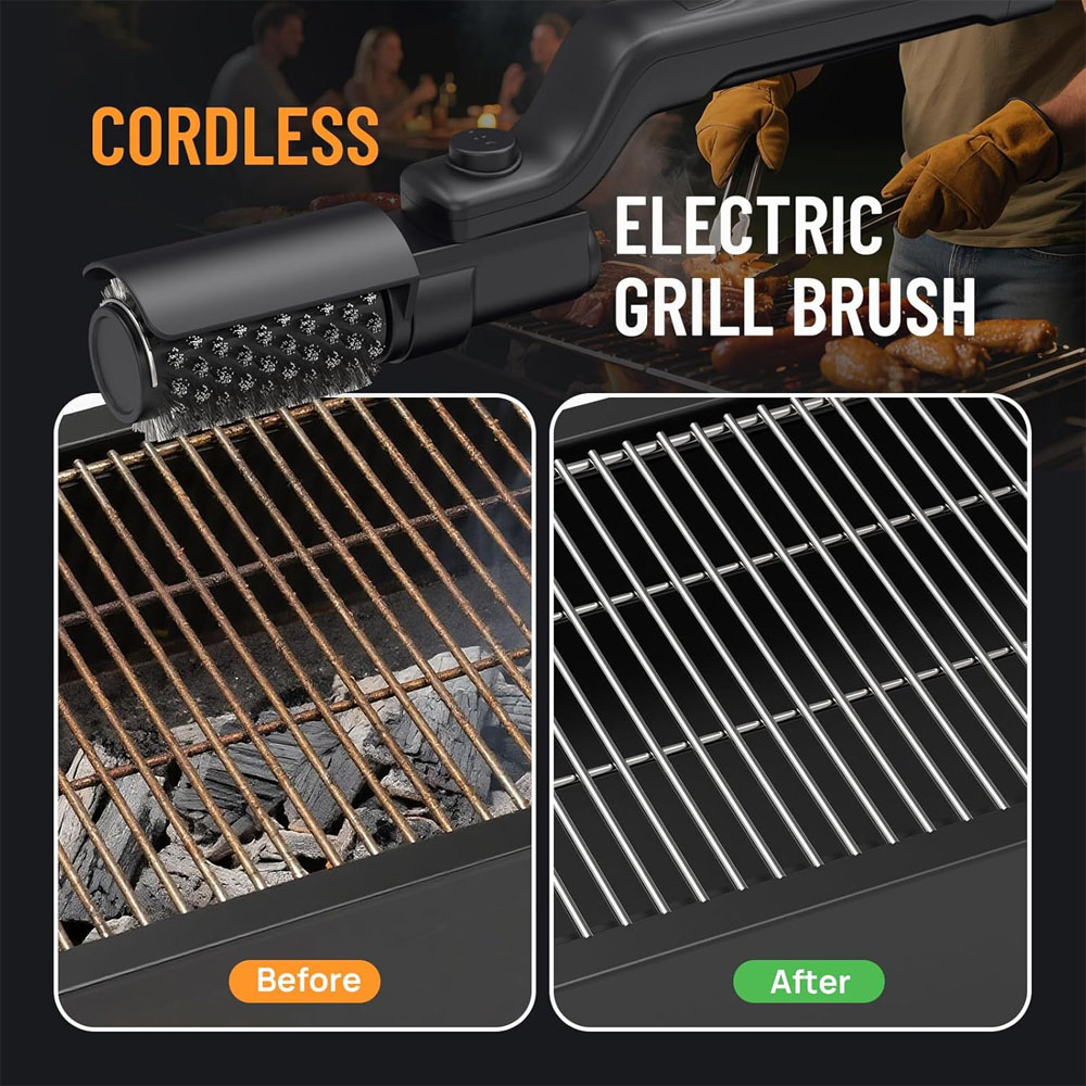Electric Grill Brush Rechargea - Outdoor Power Brush review and price