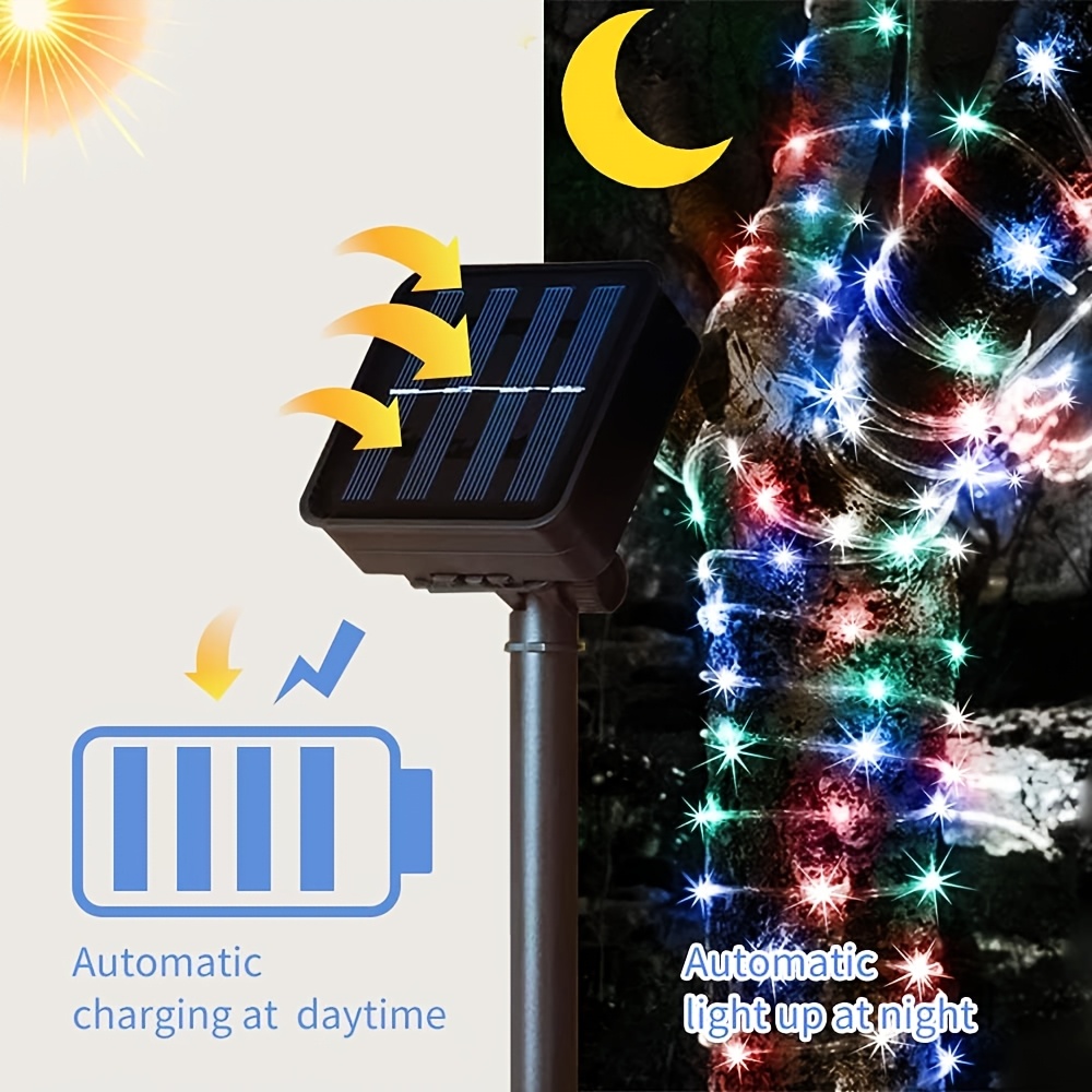 Solar Rope Light 8 Mode Waterp - Outdoor Power For Xmas Lights review and price