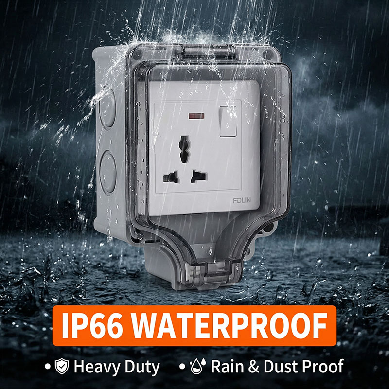 IP66 Industrial Grade Outdoor  - Outdoor Power Outlet Weatherproof review and price