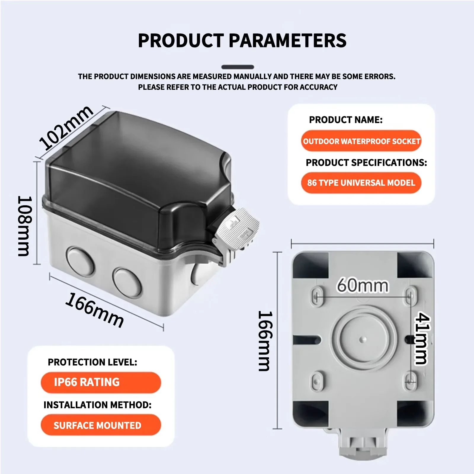 IP66 Industrial Grade Outdoor  - Outdoor Power Outlet Weatherproof review and price